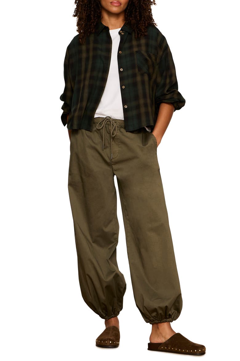 The Autumn Edit Flannel Shirt, Alternate, color, FOREST GREEN PLAID