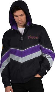 STARTER Men's Starter Black/Purple Minnesota Vikings Thursday Night Gridiron Full-Zip Jacket