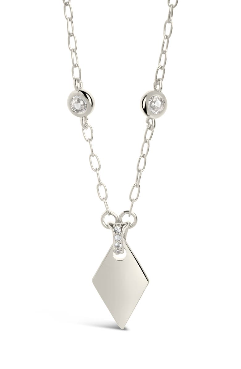 Sterling Forever Louise Pendant, Alternate, color, Silver