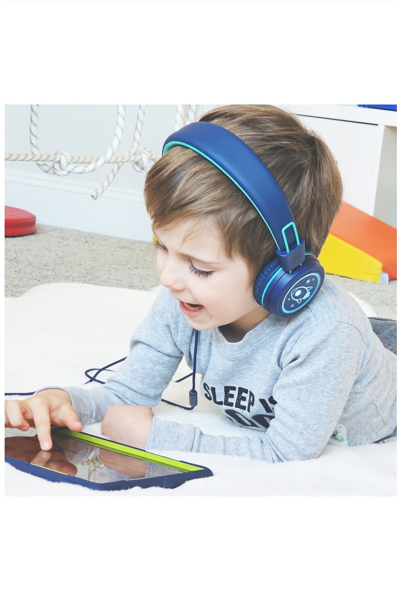 KidJamz KJ55U (2 Pack) USB-C Kid's Headphones w/ LED Lights, Alternate, color, Blue