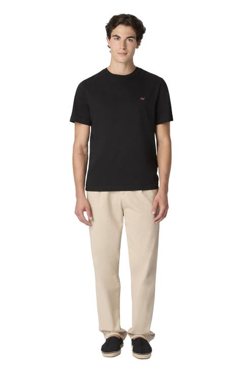 Crew Neck T-shirt In Cotton With Embroidery And Logo