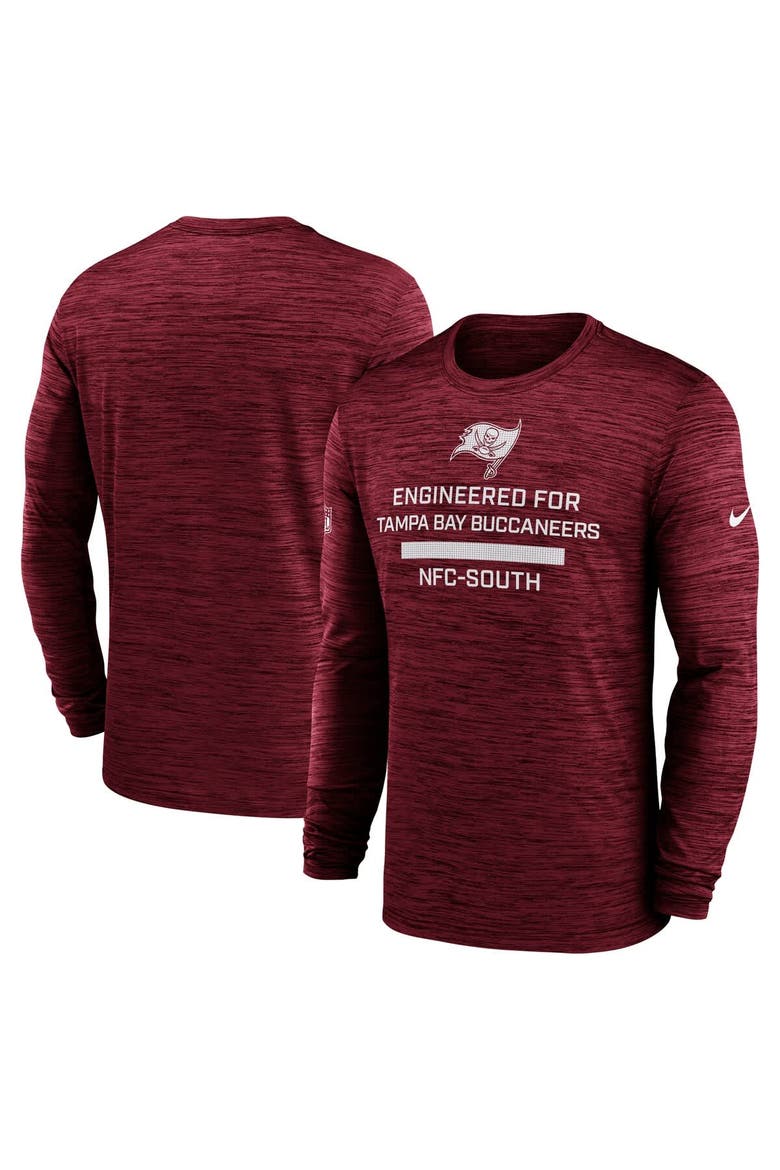 Men's Nike Red Tampa Bay Buccaneers Sideline Velocity Performance Long Sleeve T-Shirt, Main, color, Red