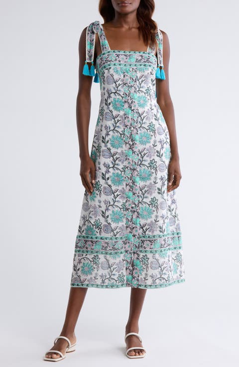 Gigi Cotton & Silk Cover-Up Midi Dress