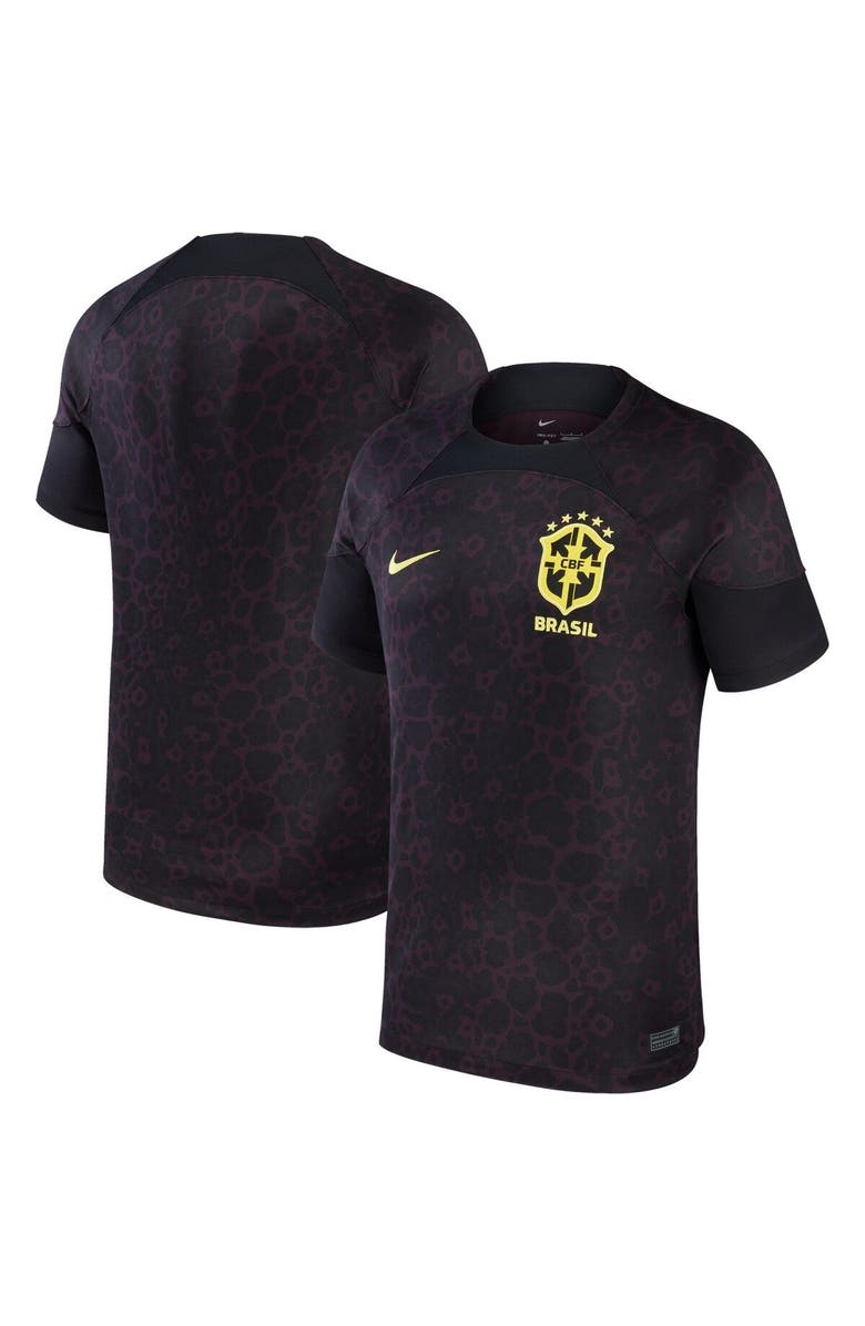 Nike Men's Nike Black Brazil National Team 2022/23 Replica Goalkeeper Jersey, Main, color, 