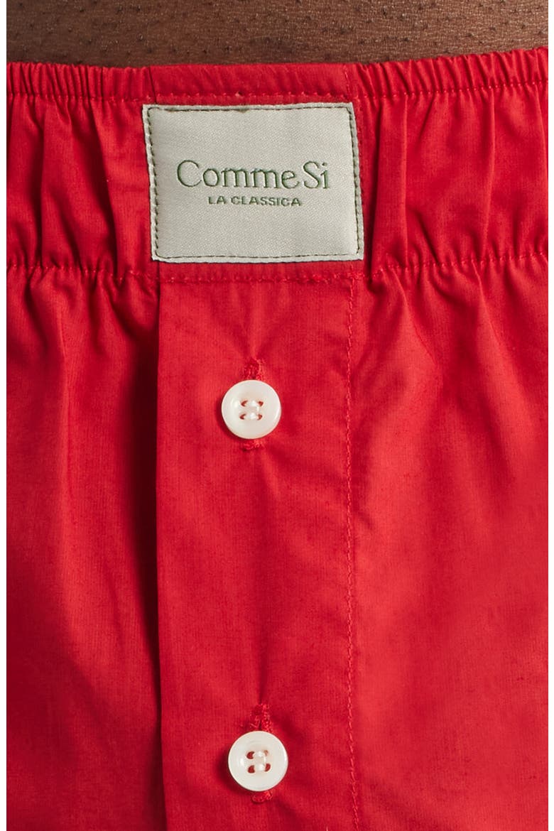 Gender Inclusive La Boxer Classica Cotton Poplin Boxers, Alternate, color, RED