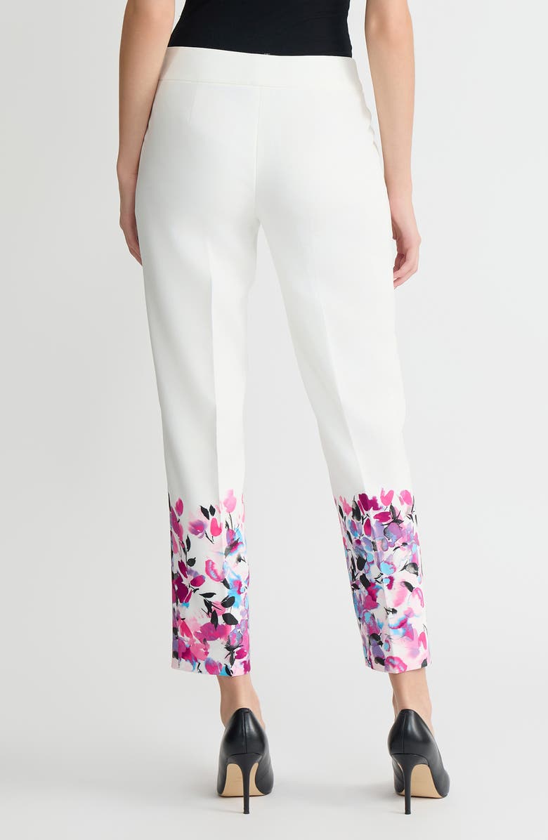 KASPER The Ava Placed Floral Straight Leg Ankle Pants, Alternate, color, 