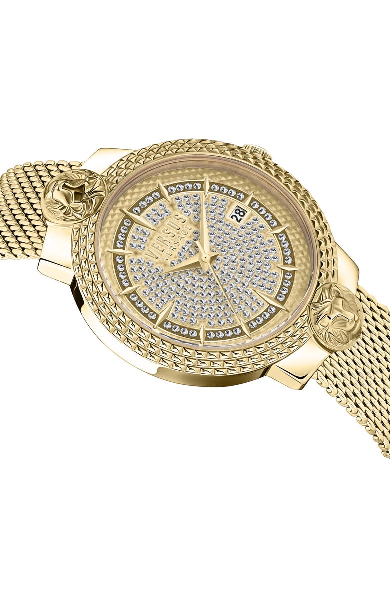 VERSUS Versace Mouffetard Mesh Band Watch, 38mm, Alternate, color, 