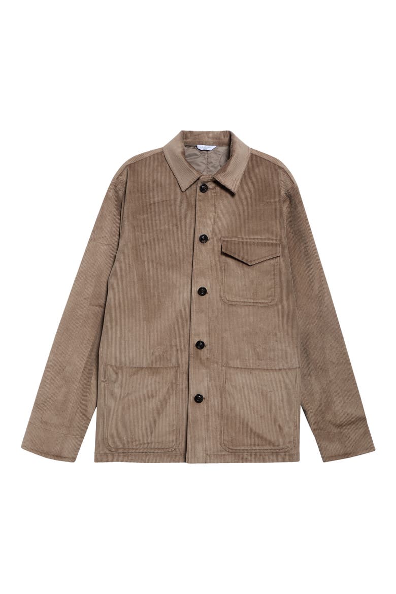 Medium Wale Cotton Stretch Corduroy Overshirt, Main, color, CREAM