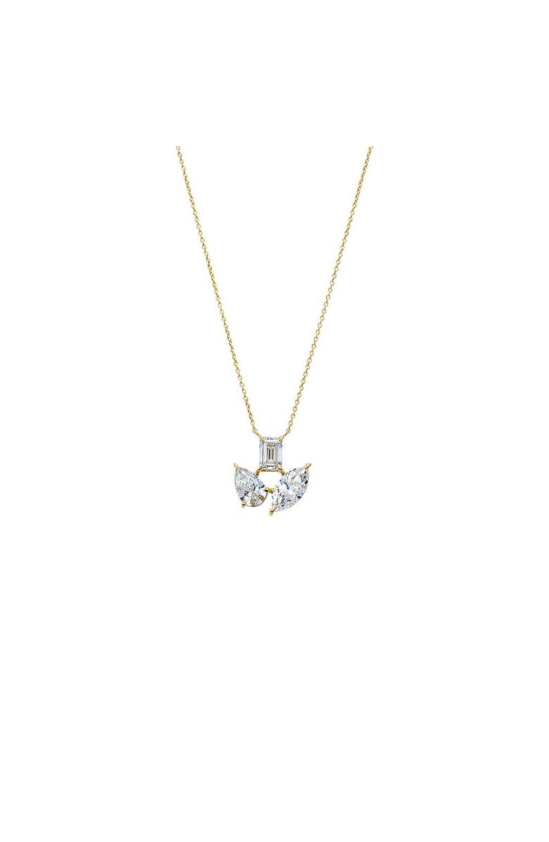 BY ADINA EDEN Lab Grown Diamond Multi Shape Pendant Necklace 14K, Main, color, 14K Gold