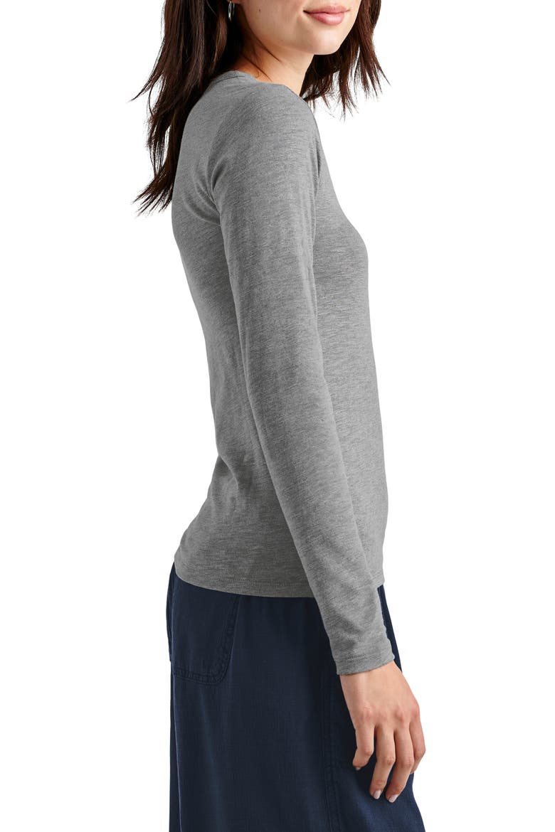 Eva Slub Top, Alternate, color, HEATHER GREY