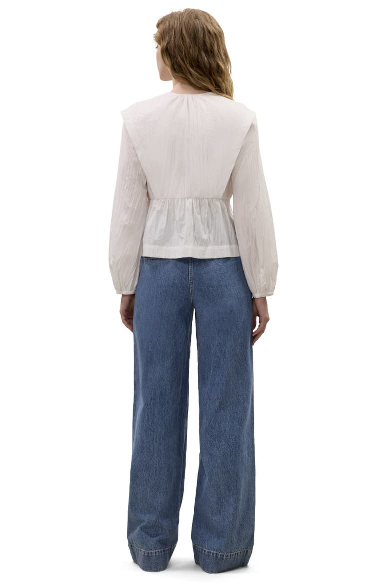 Marietta Cape Blouse, Alternate, color, Milk