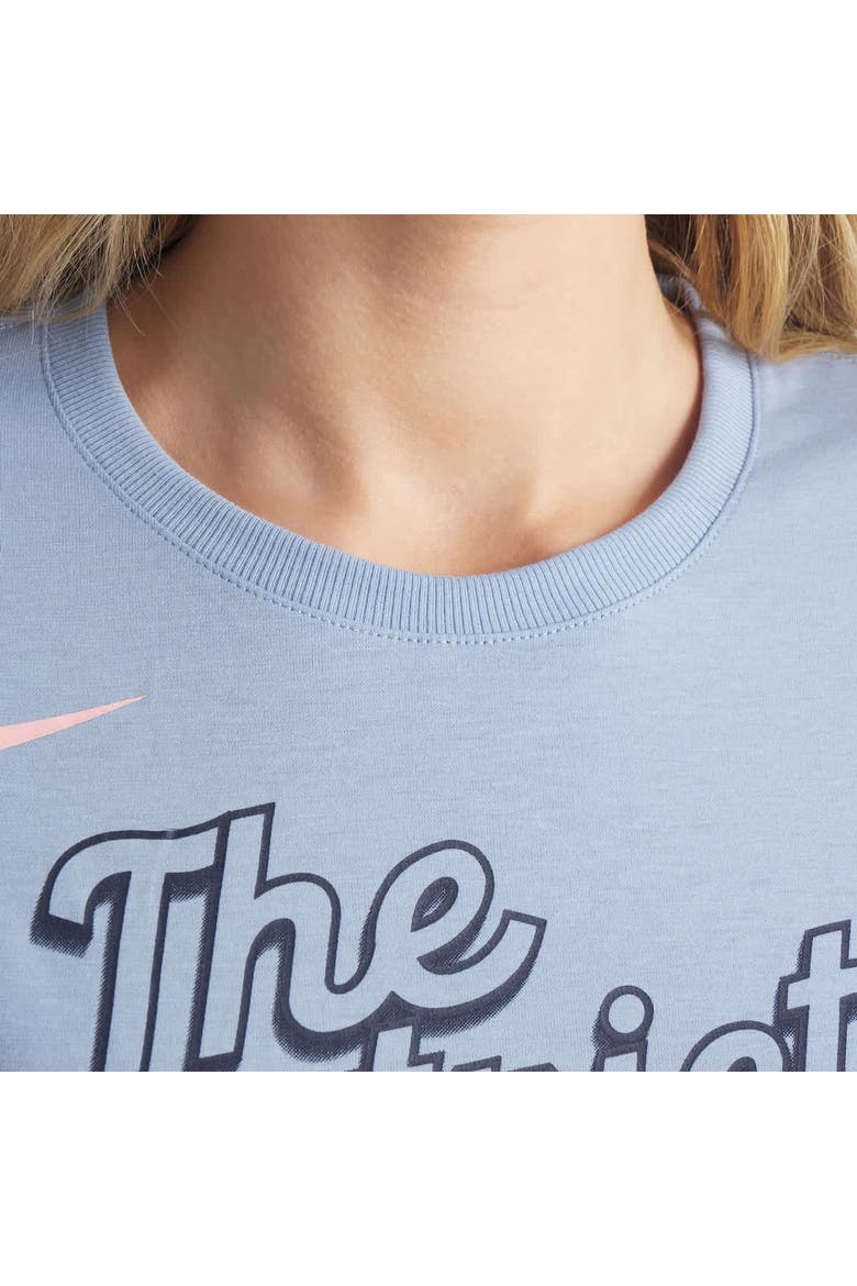 Women's Nike Blue Washington Nationals 2025 City Connect Flowy Fashion Tri-Blend Performance T-Shirt, Alternate, color, Blue