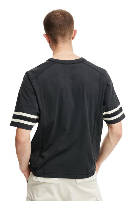 Cotton On Cropped Fit Panel T-shirt In Washed Black