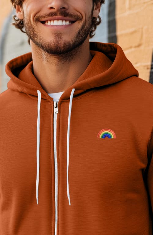 Dalix Rainbow Zip Hoodie In Autumn