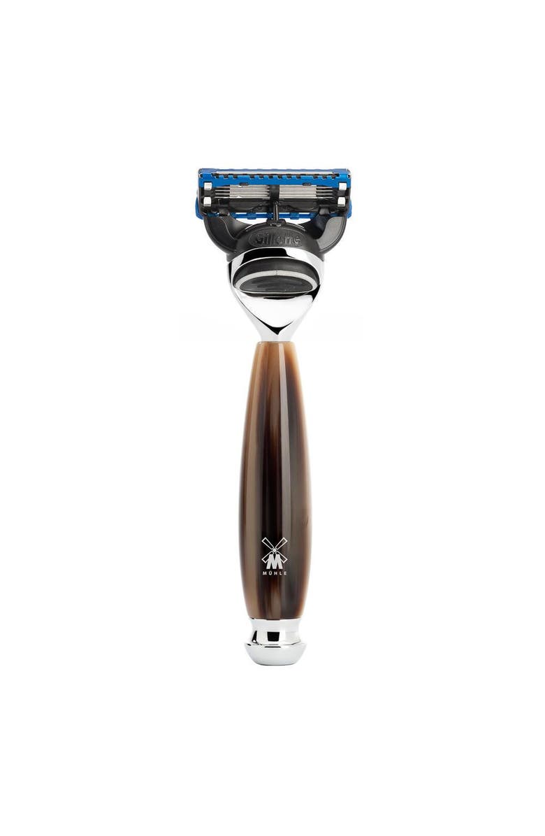 MÜHLE Vivo Brown Horn Fusion Razor, Main, color, Horn Brown
