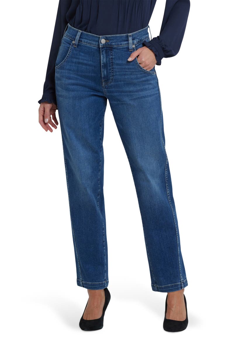 Brooke High Waist Loose Straight Leg Jeans, Main, color, OPERA BLUE