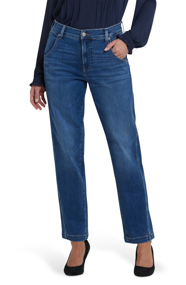 NYDJ Brooke High Waist Loose Straight Leg Jeans, Main, color, Opera Blue