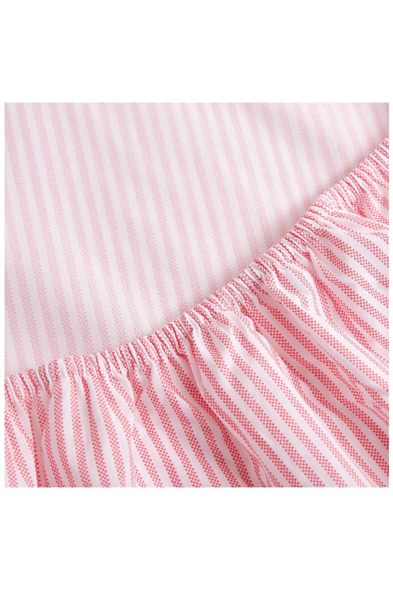 Oxford Stripe 200 Thread Count Cotton Percale Sheet Set, Alternate, color, PINK/ WHITE
