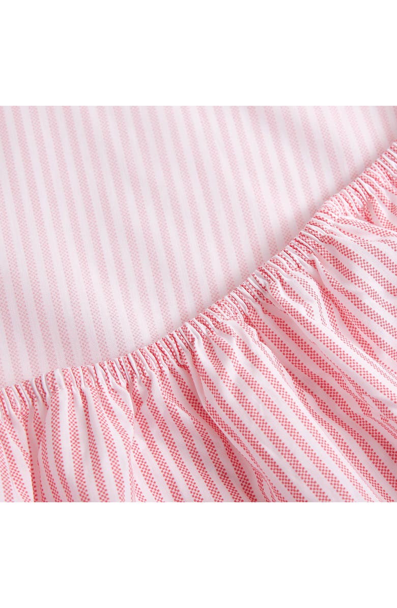 POPPY AND FRITZ Oxford Stripe 200 Thread Count Cotton Percale Sheet Set, Alternate, color, Pink/ White