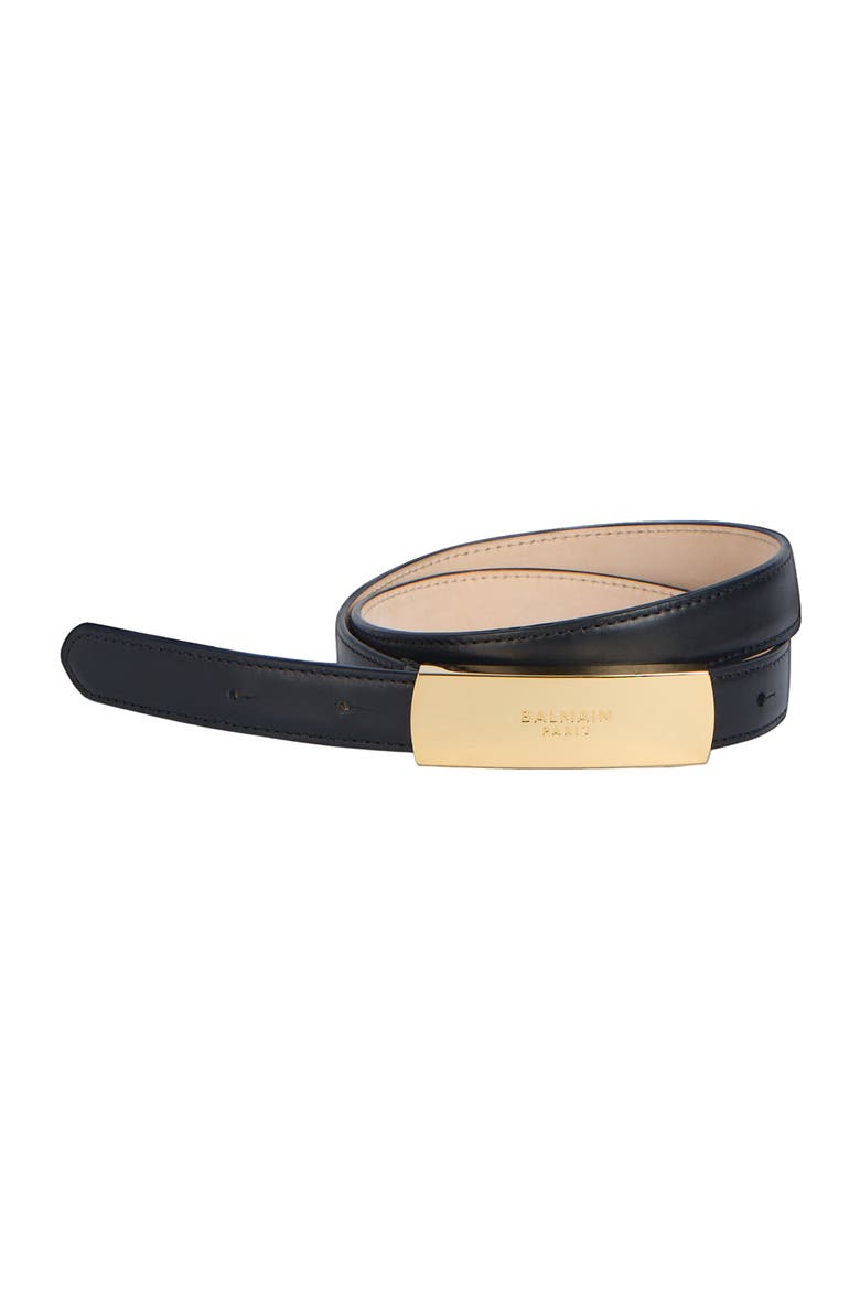 Smooth Leather Belt, Alternate, color, black