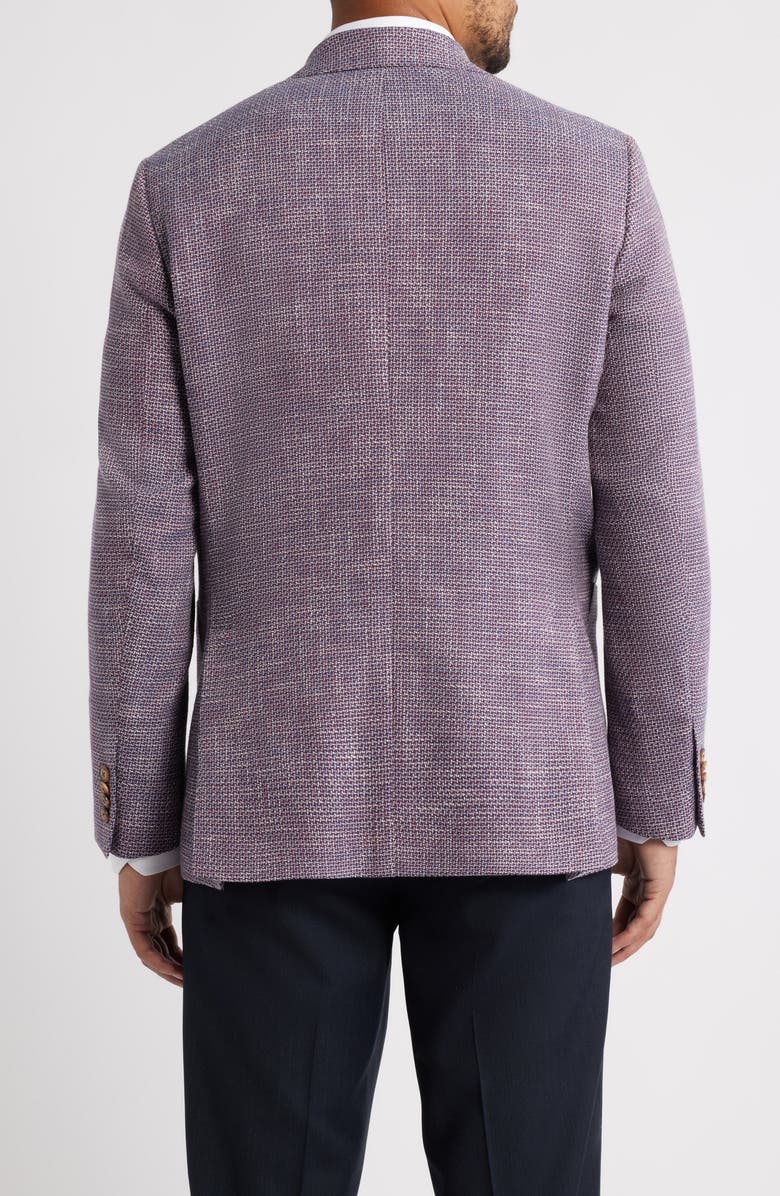 Jack Victor Hamptom Basketweave Comfortwear Sport Coat, Alternate, color, Berry
