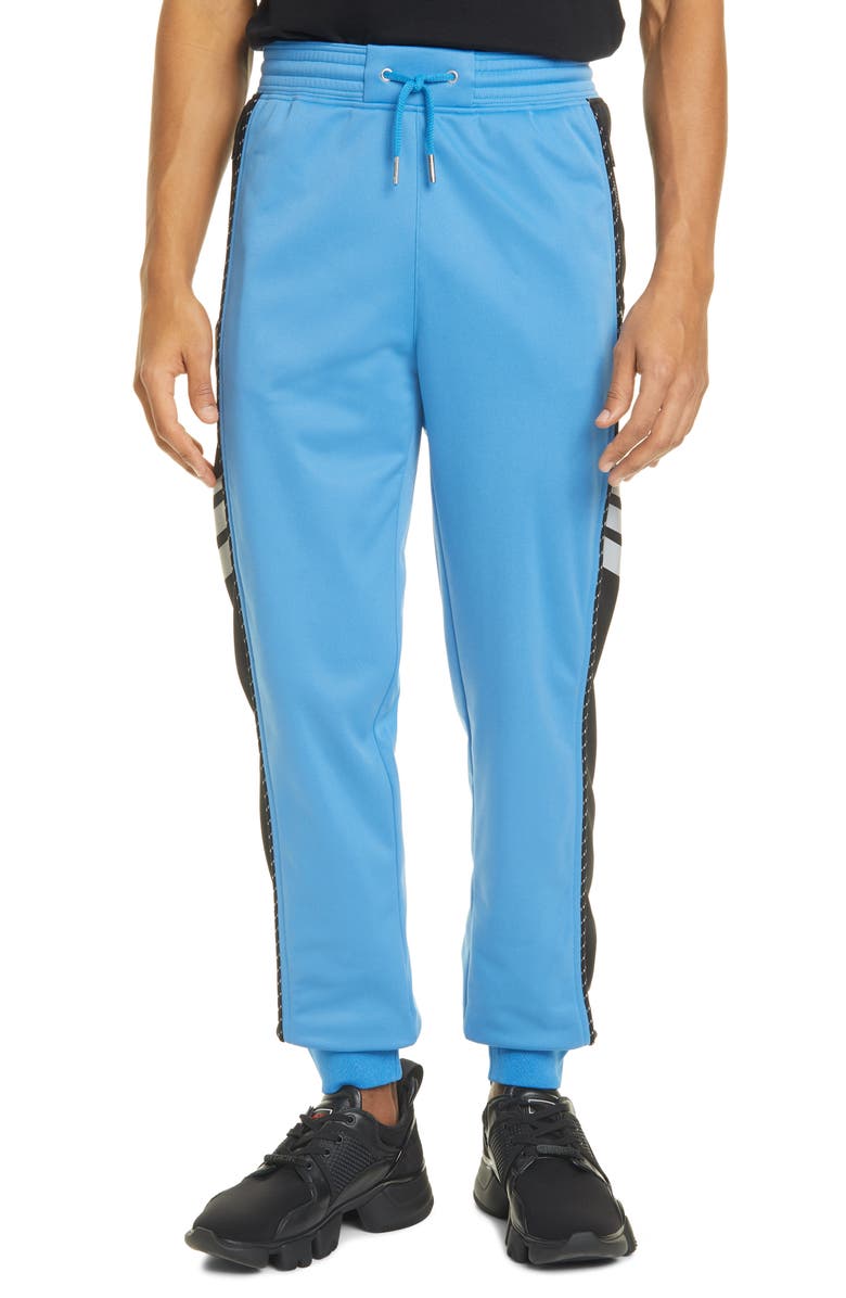 Givenchy Reflective Logo Stripe Track Pants, Main, color, 