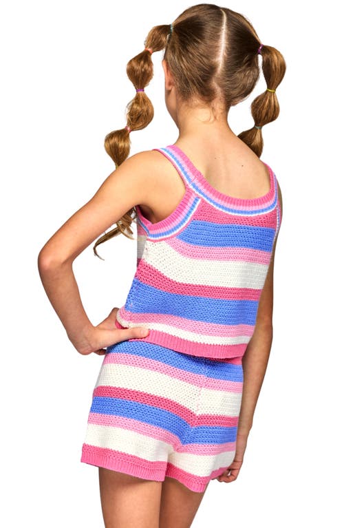 SARA SARA SARA SARA KIDS' KNIT STRIPE TANK & SHORTS SET 