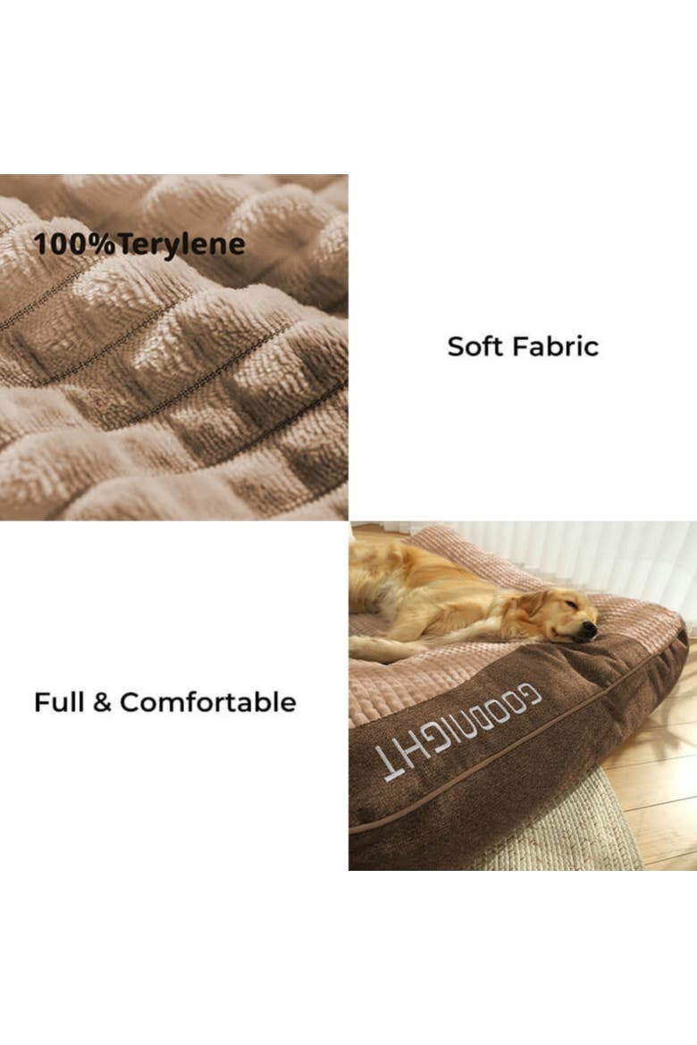 Scratch-resistant Dog Cushion Bed, Alternate, color, Grey