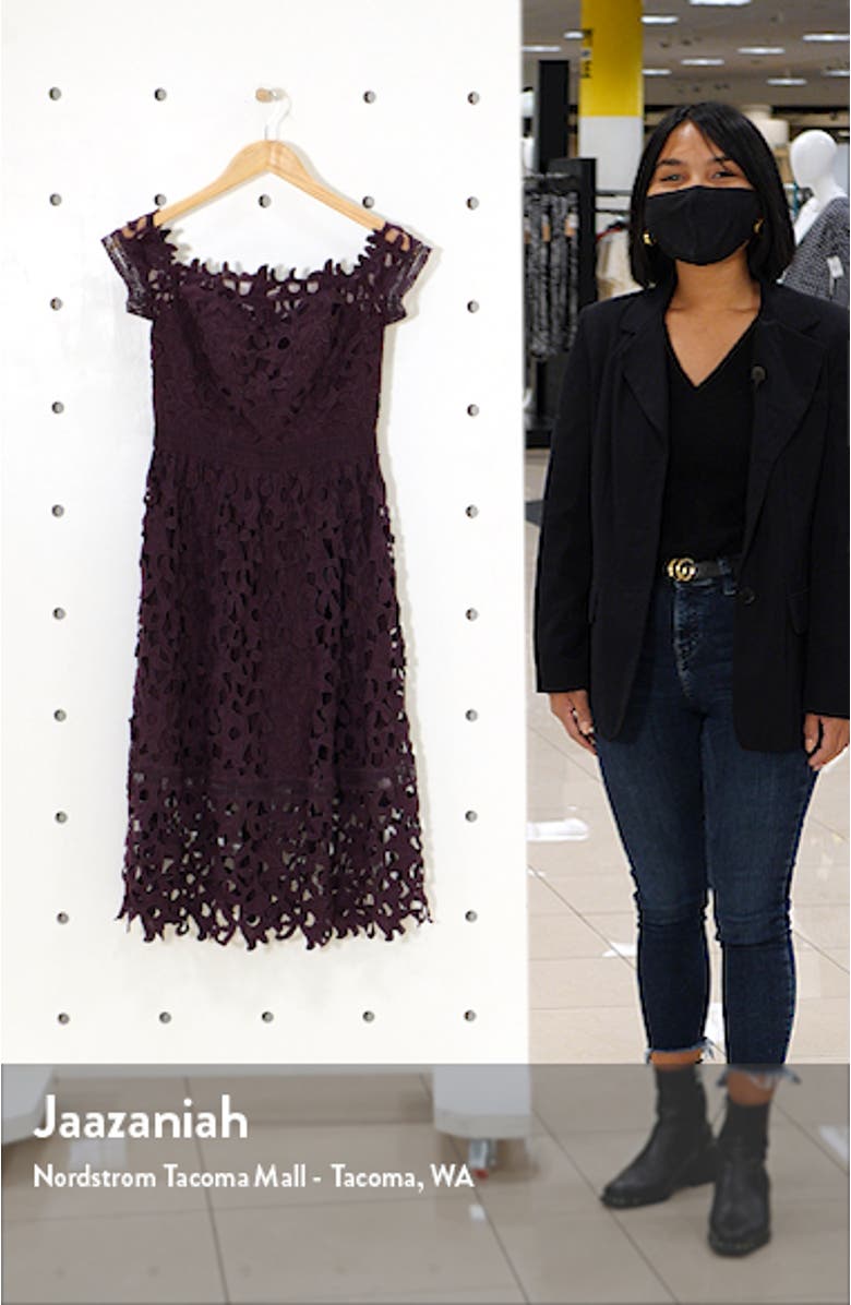 Lizana Off the Shoulder Lace Fit & Flare Dress, sales video thumbnail