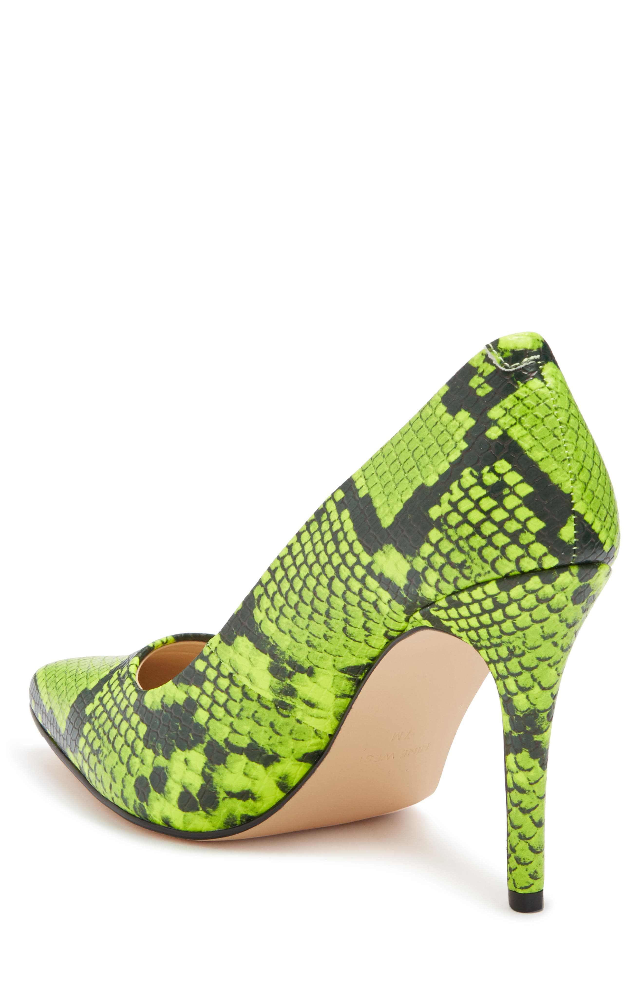 Nine West Act Snakeskin Embossed Pump, Alternate, color, 