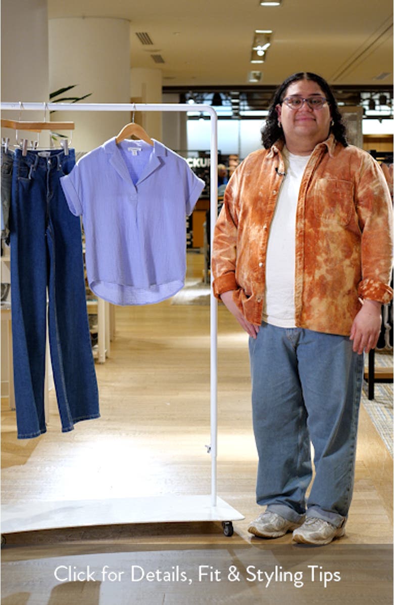 London Cotton Gauze Popover Top, sales video thumbnail