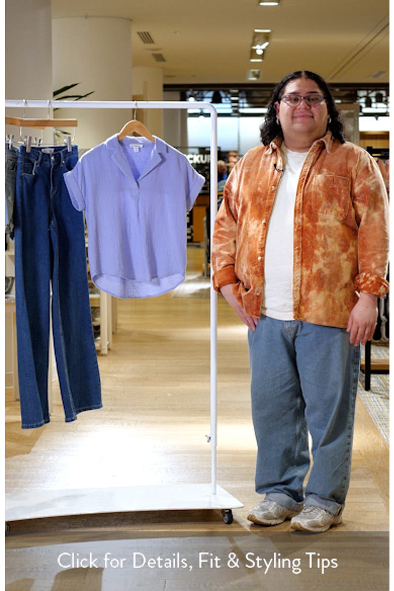 London Cotton Gauze Popover Top video
