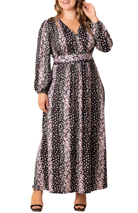 Kelsey Long Sleeve Maxi Dress (Plus)