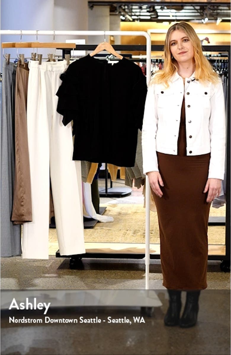 Ruffle Sleeve Silk Top, sales video thumbnail