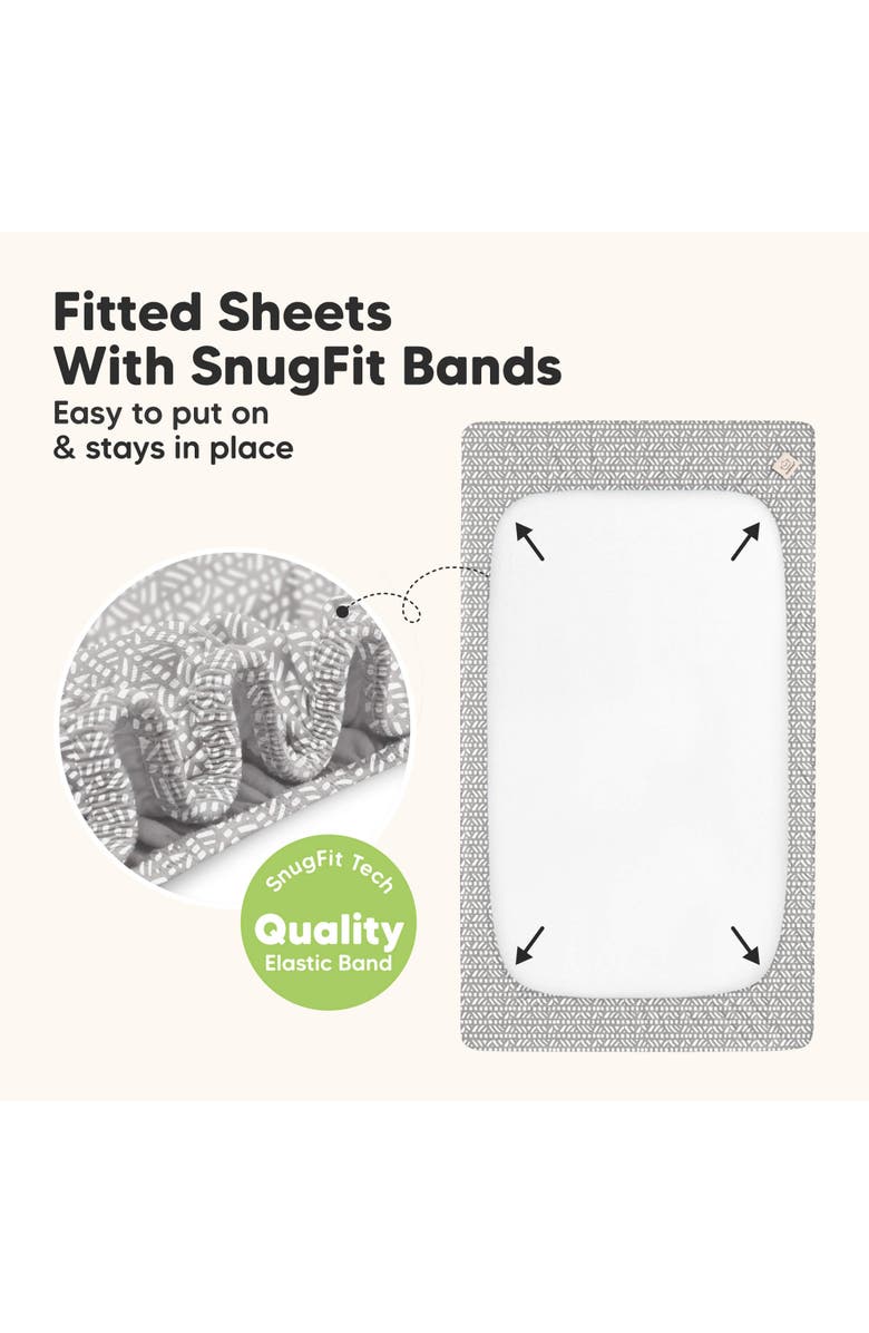 KeaBabies 2-Pack Isla [Protect+] Waterproof Crib Sheets, Alternate, color, Nordic