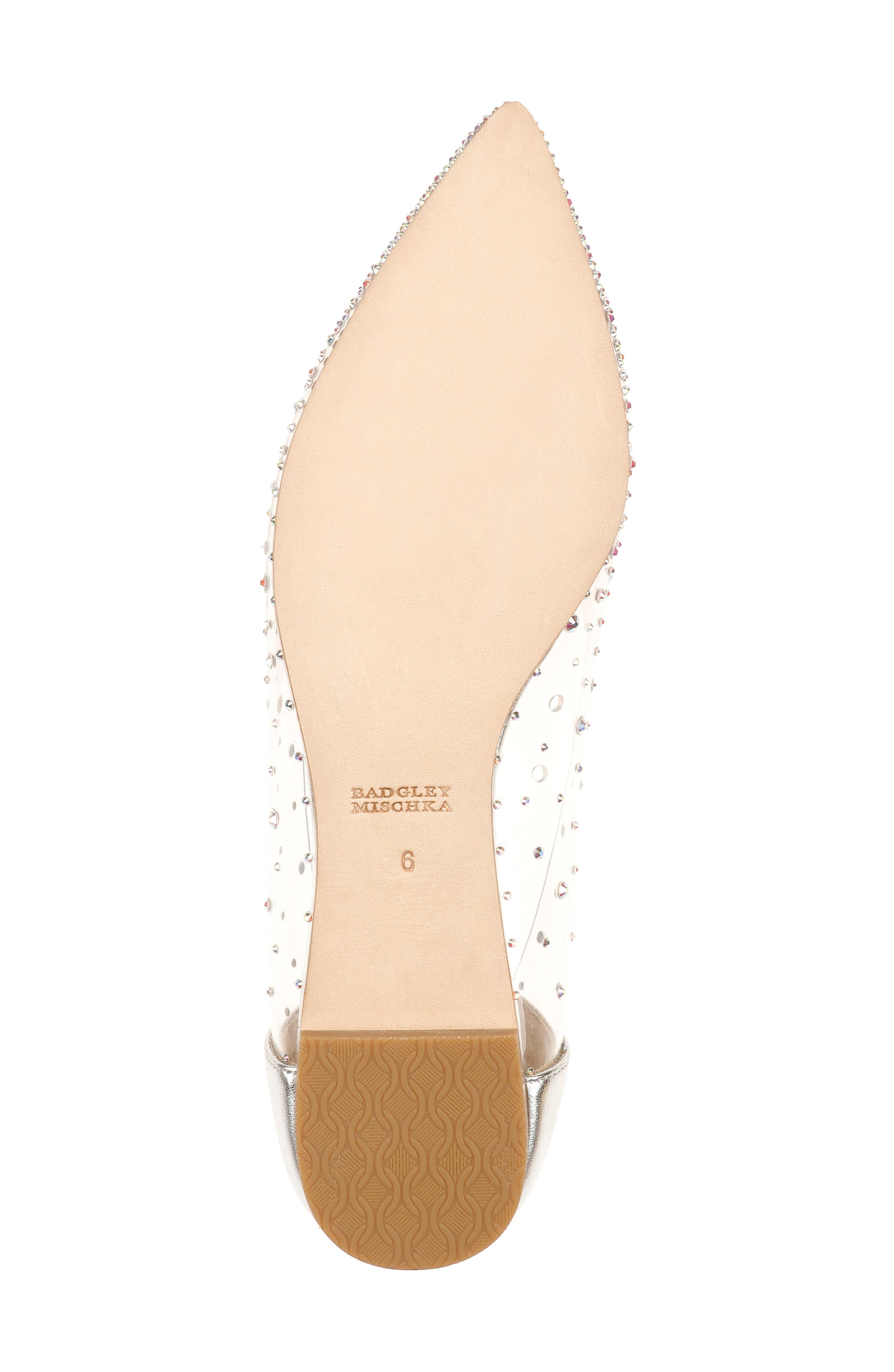 Badgley Mischka Collection Gabi Embellished Pointed Toe Flat, Alternate, color, 