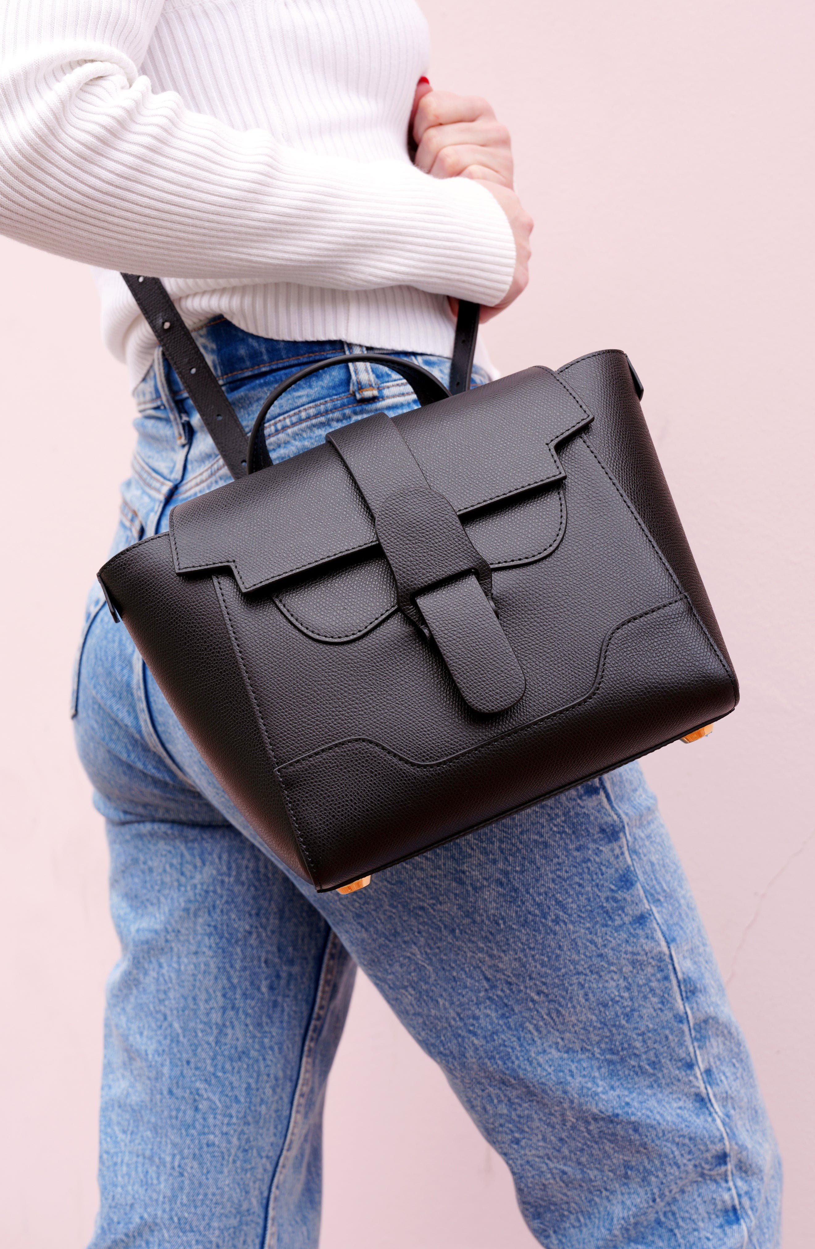 Mini Maestra Pebbled Leather 4-Way Convertible Handbag (Women