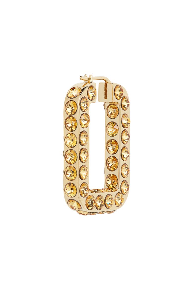 Crystal Hoop Earrings, Alternate, color, GOLDEN CRYSTALS/ GOLD BASE
