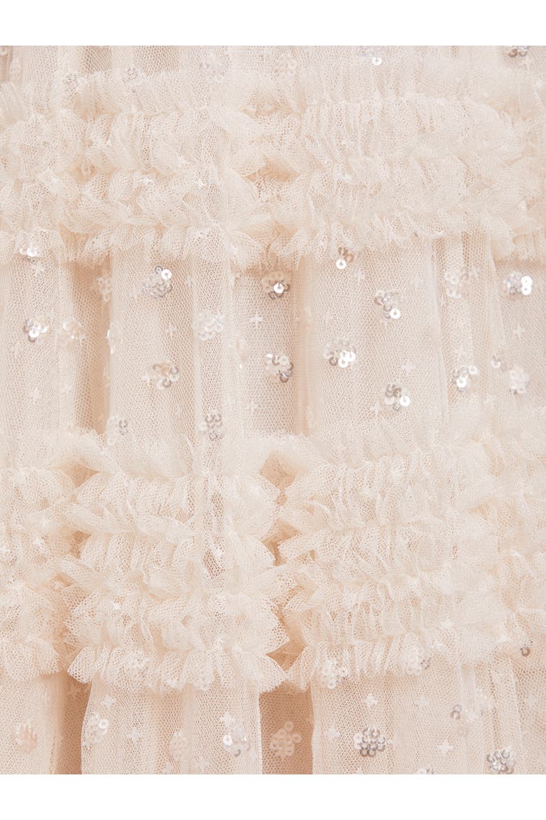 Vivian V-neck Sequin Dress, Alternate, color, Cream