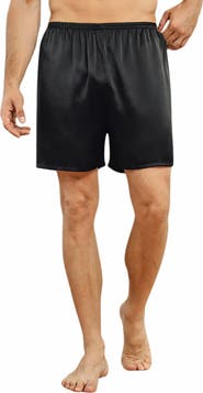 SILKSILKY Pure Silk Solid Color Mens Lounge Shorts
