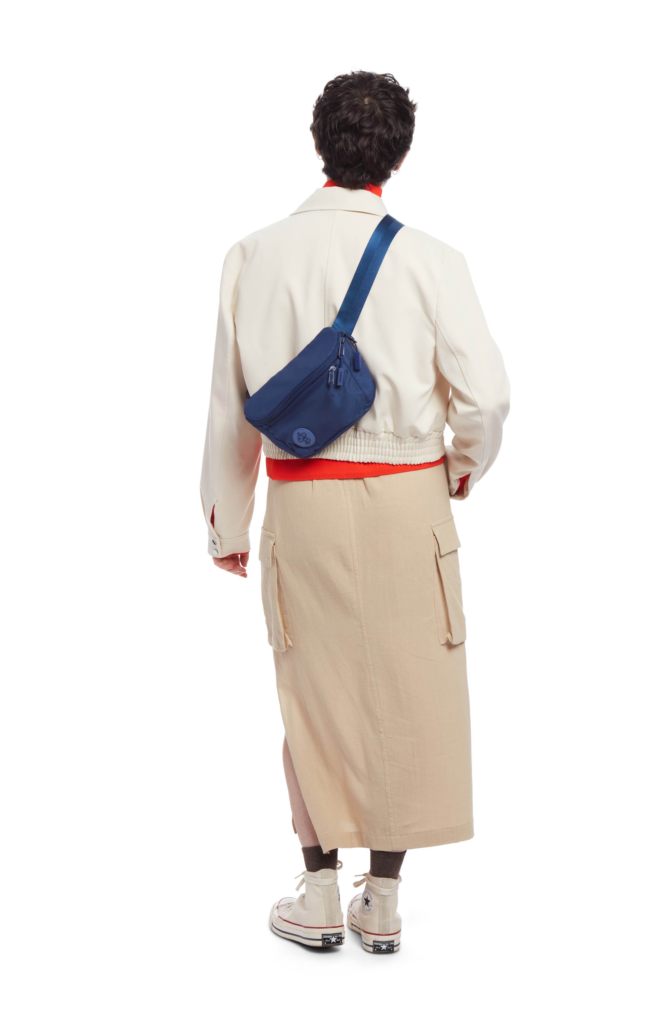 Baboon to the Moon Core Water Resistant Nylon Mini Belt Bag, Alternate, color, Navy