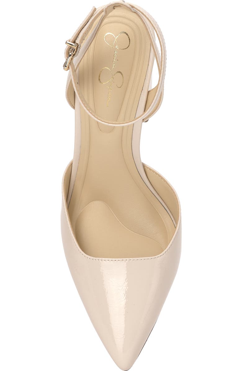 Jessica Simpson Nazela Pointed Toe Ankle Strap Pump, Alternate, color, Chalk 03