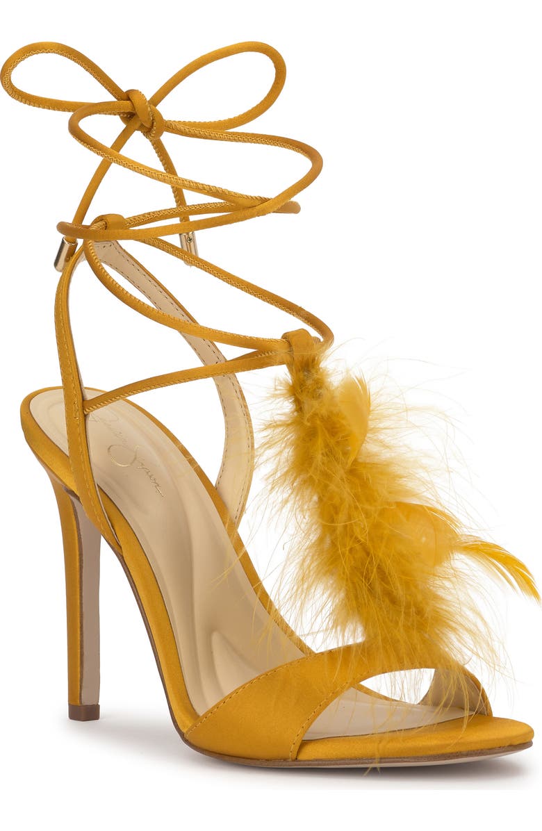Jessica Simpson Jenzin Ankle Wrap Sandal, Main, color, Yellow 01