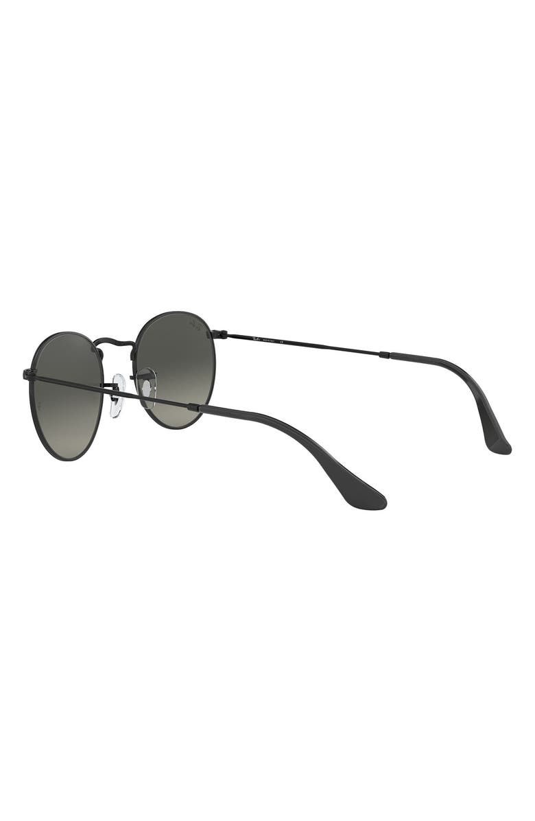 Ray-Ban 50mm Small Gradient Round Sunglasses, Alternate, color, Black