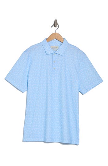 Bugatchi Stretch Cotton Knit Polo In Sky
