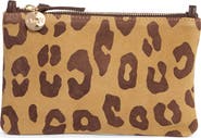 Clare V. Pablo Suede Feline Print Clutch
