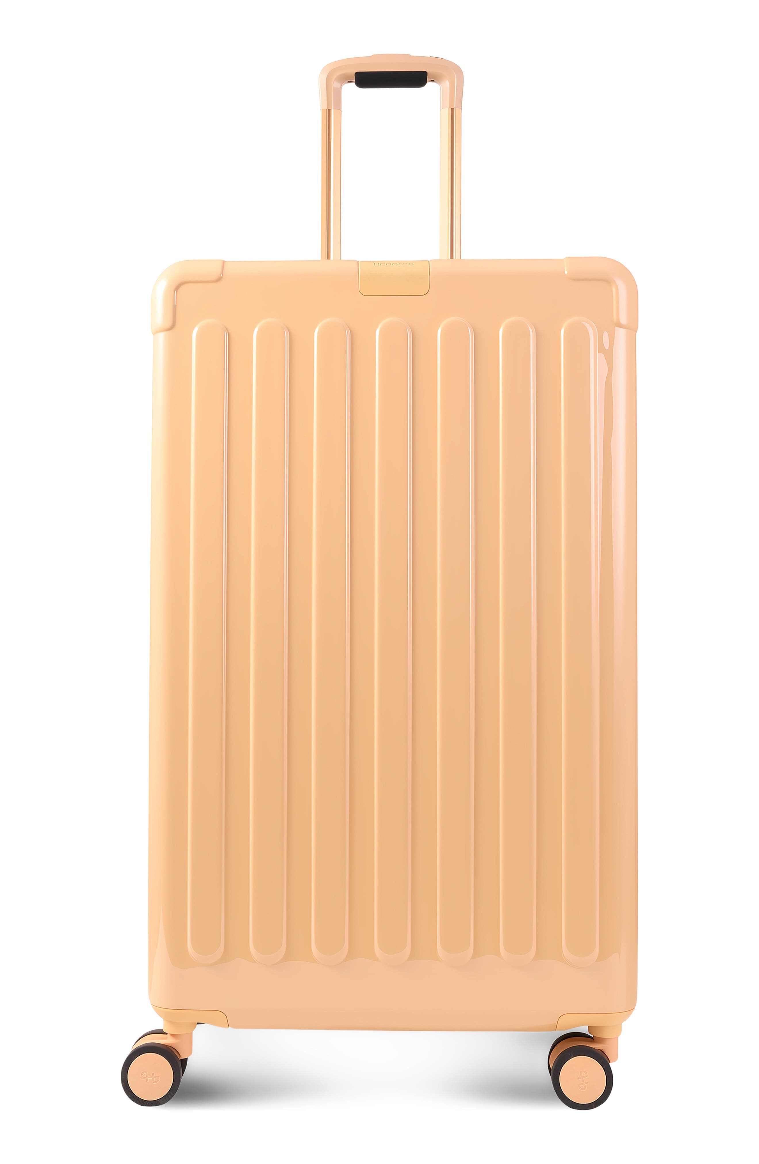 Hedgren Nostos Glossy Large Spinner Suitcase, Main, color, Nectar