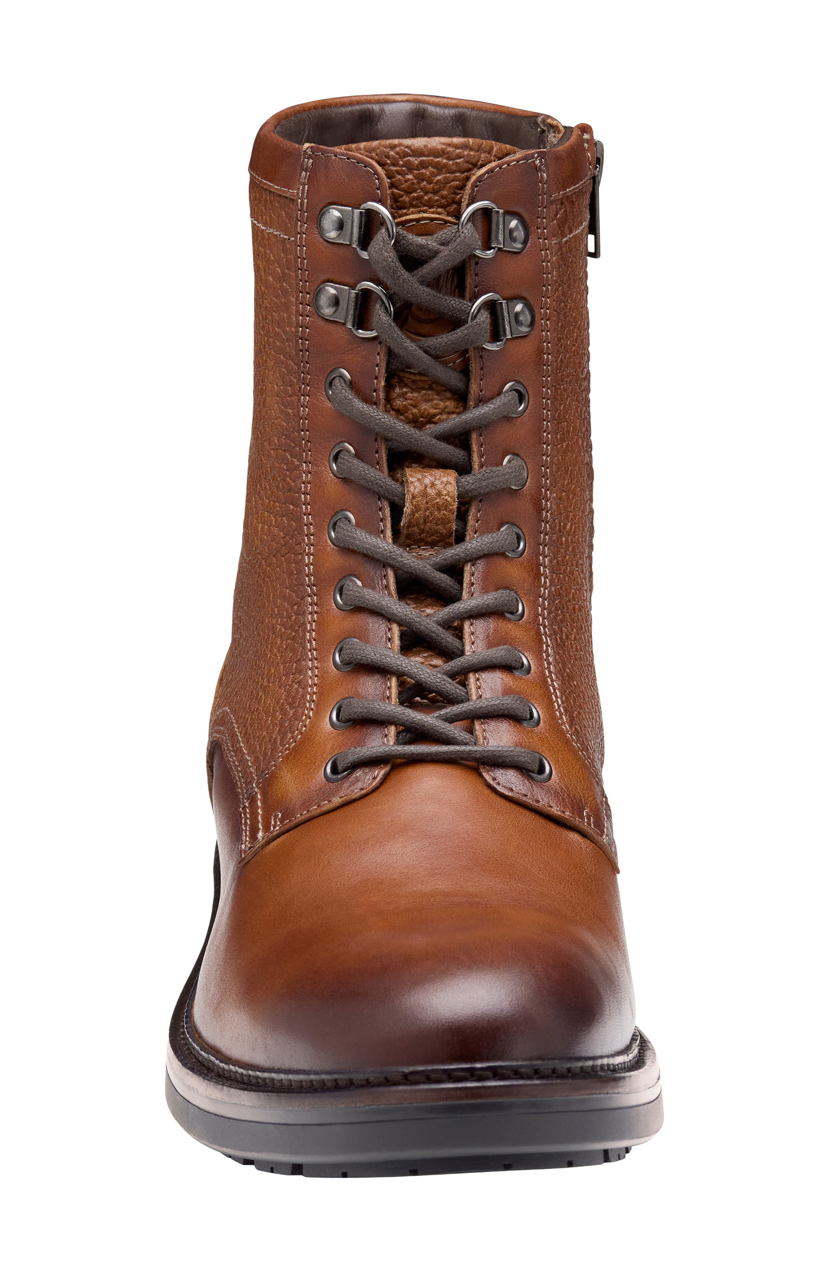 Latham Plain Toe Combat Boot, Alternate, color, TAN EUROPEAN CALFSKIN