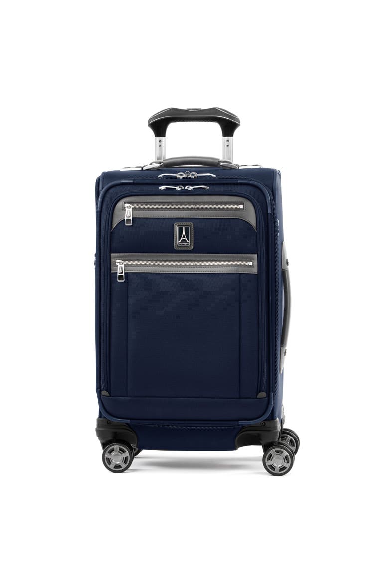 Platinum Elite Softside Expandable 21" Carry On Spinner Luggage, Main, color, Dark Blue
