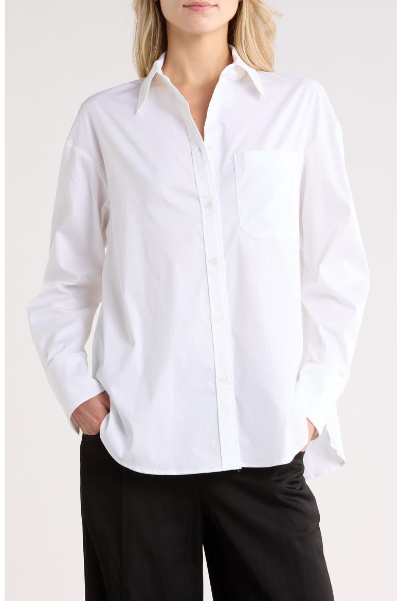 Big Joe Button-Up Shirt, Main, color, WHITE